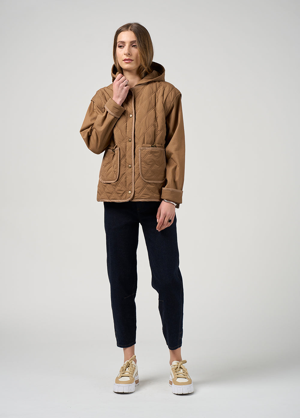 Madly Sweetly - Tetris  Jacket // Mocha