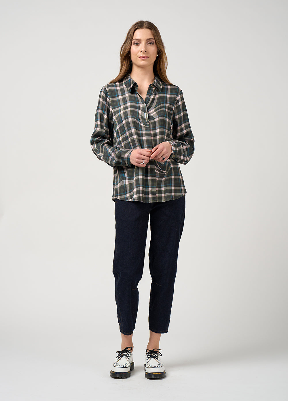 Madly Sweetly - Illusion Shirt // Khaki Multi