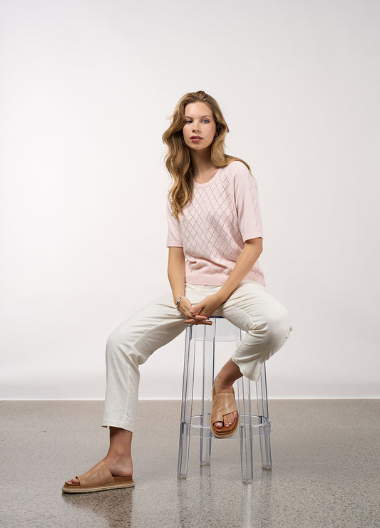 Madly Sweetly - Aero Tee // Ballet Pink // Bone