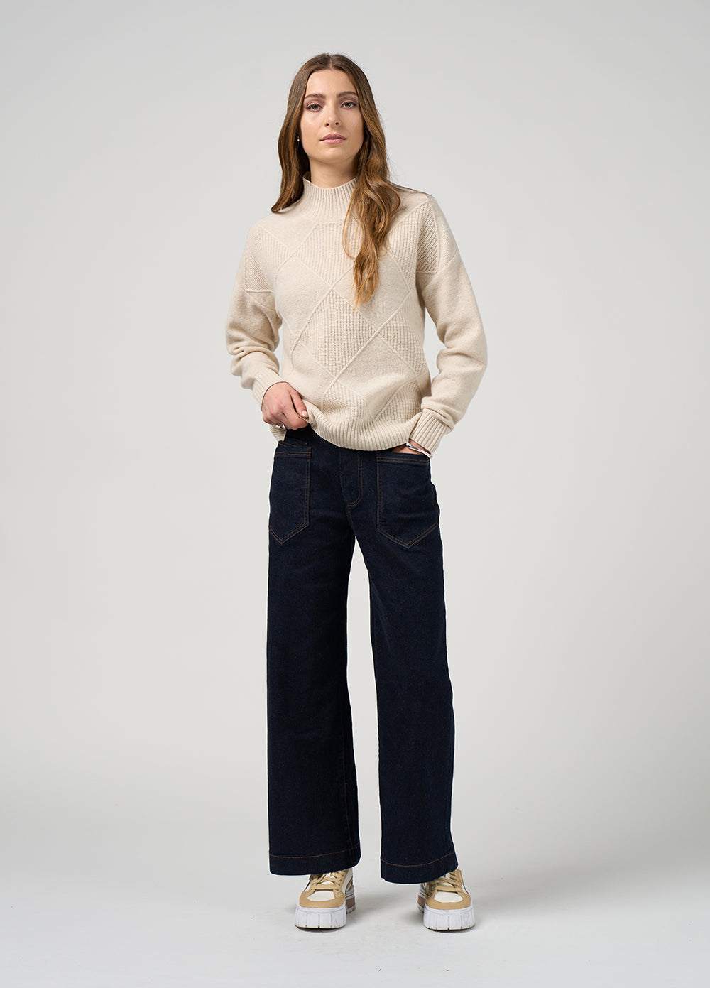 Madly Sweetly - Dressage Sweater // Light Stone