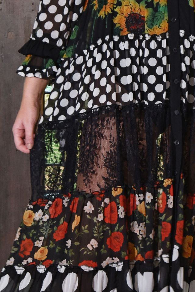 Curate - The Tier And Now Dress // Mixed Floral Spots