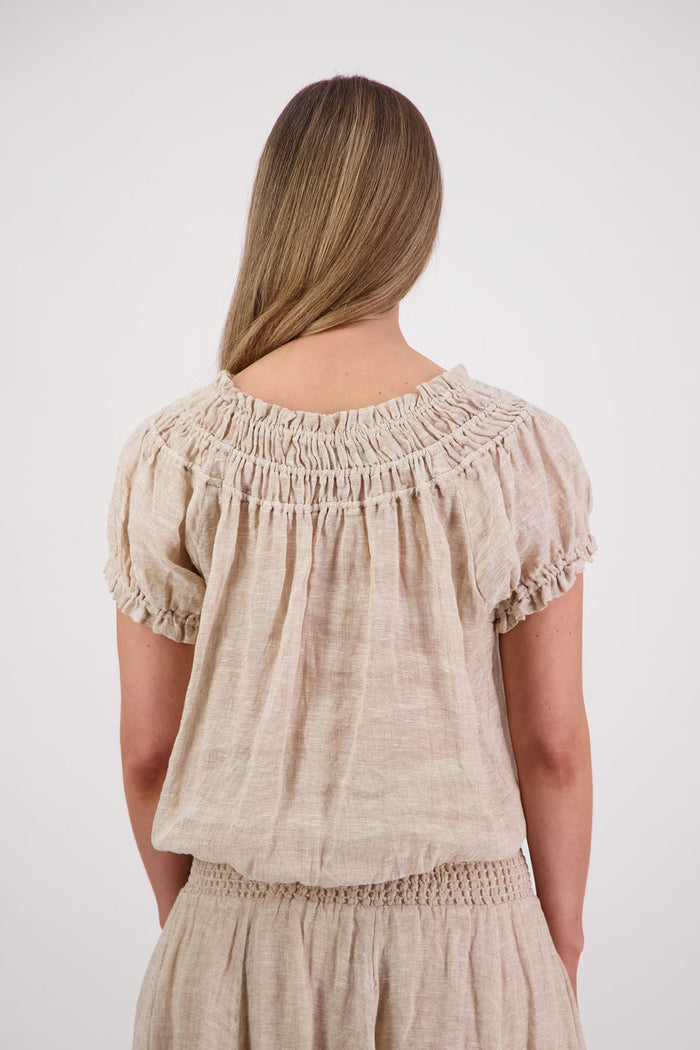 Briarwood - Polly Linen Top // Natural