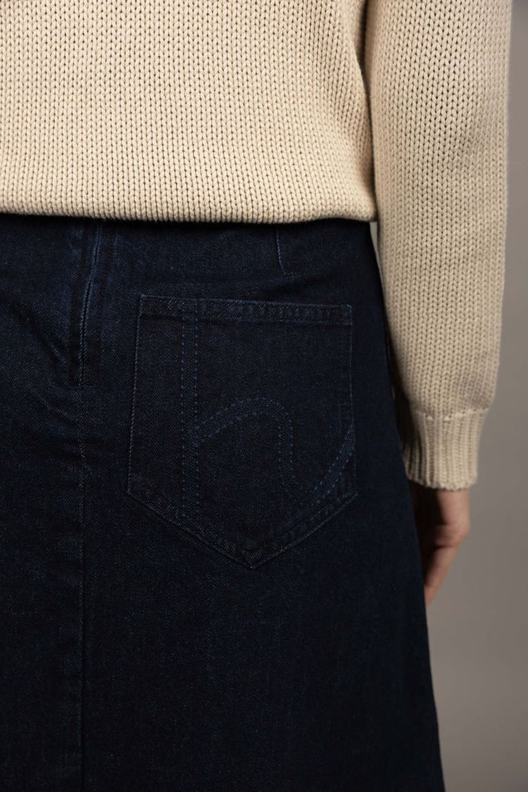Humidity - Edit Denim Skirt // Dark Blue