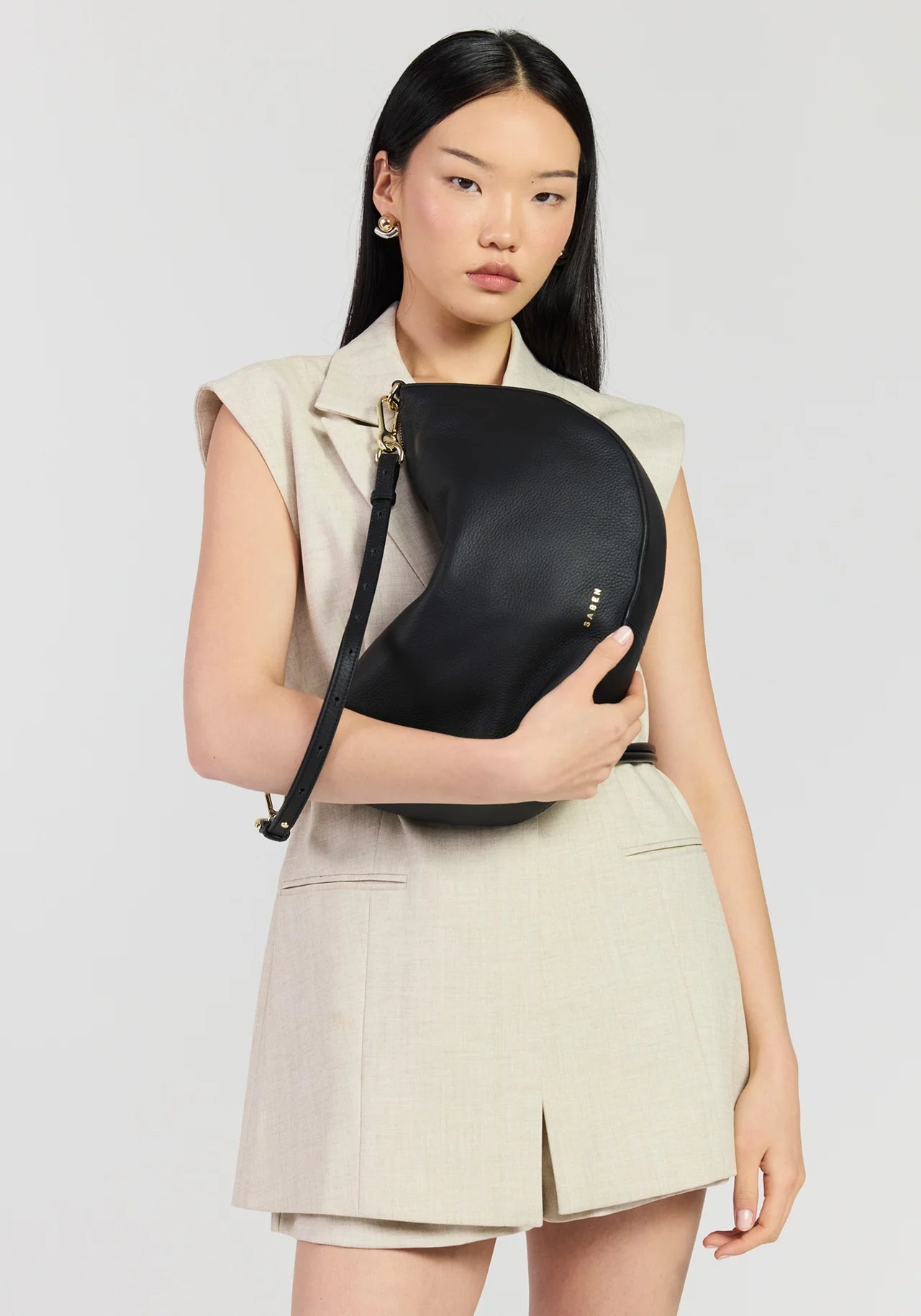 Saben - Noa Shoulder Bag // Black Luxe // Cacao Luxe