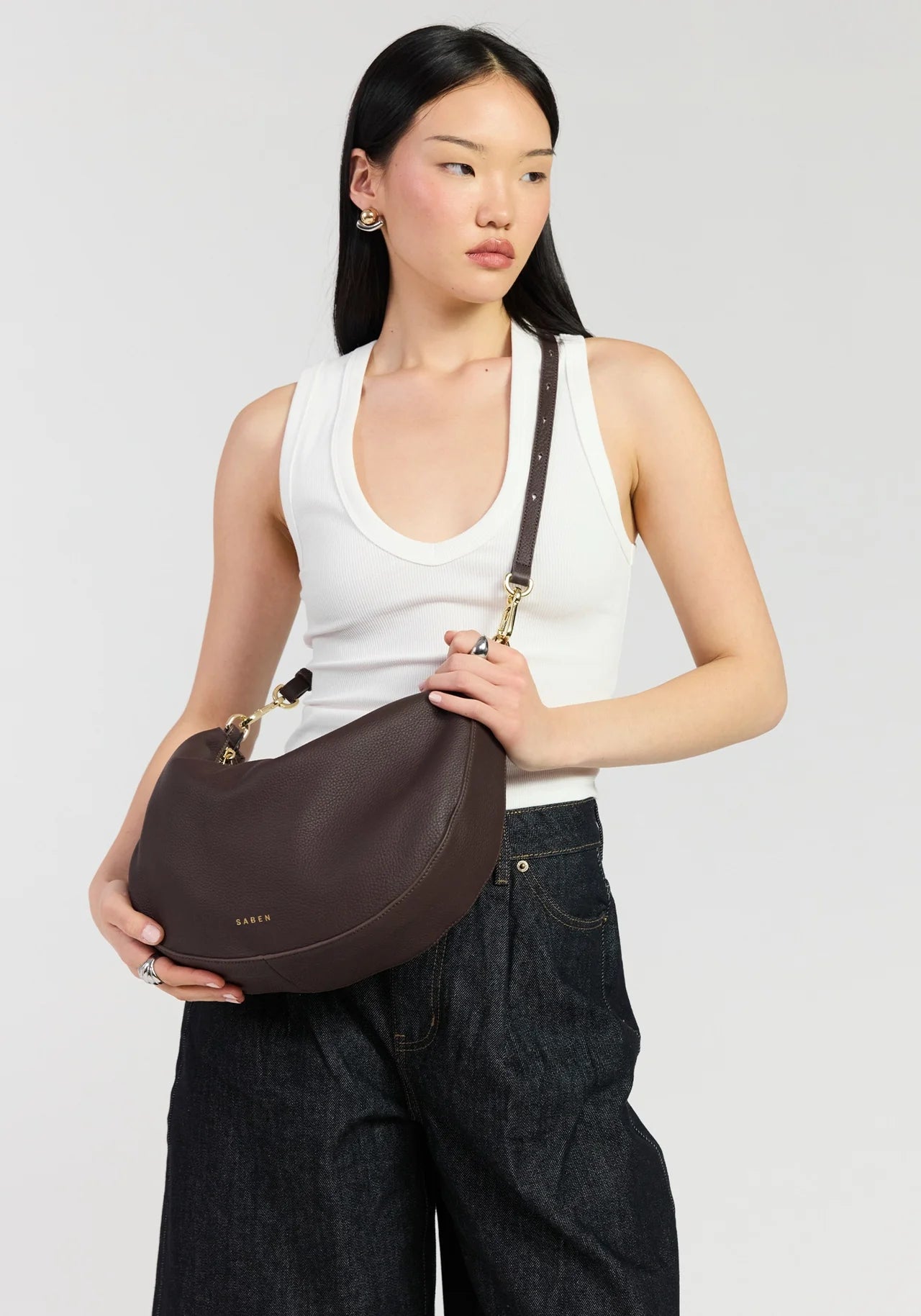 Saben - Noa Shoulder Bag // Black Luxe // Cacao Luxe
