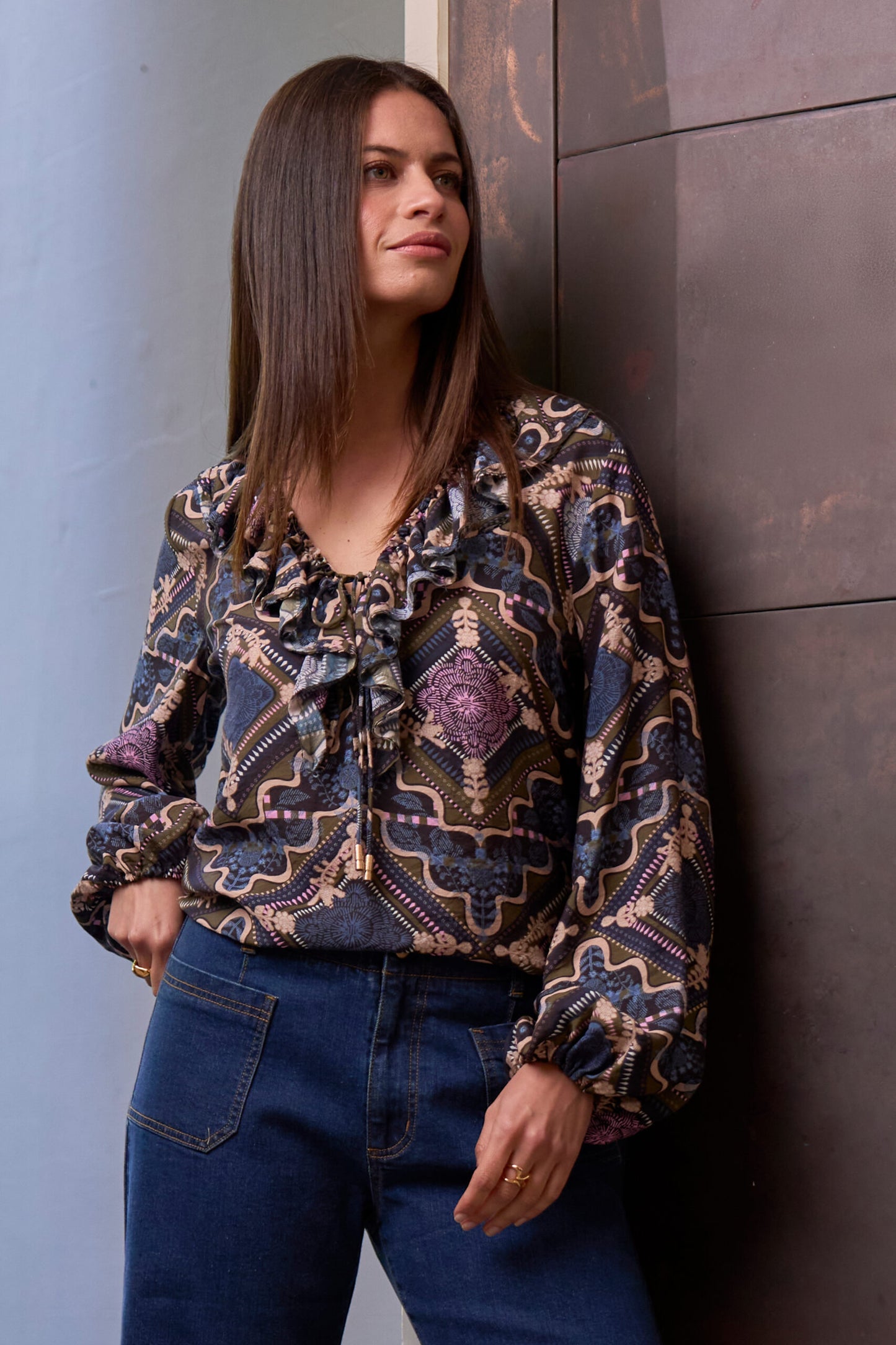 Loobie's Story - Regalia Blouse // Olive Multi