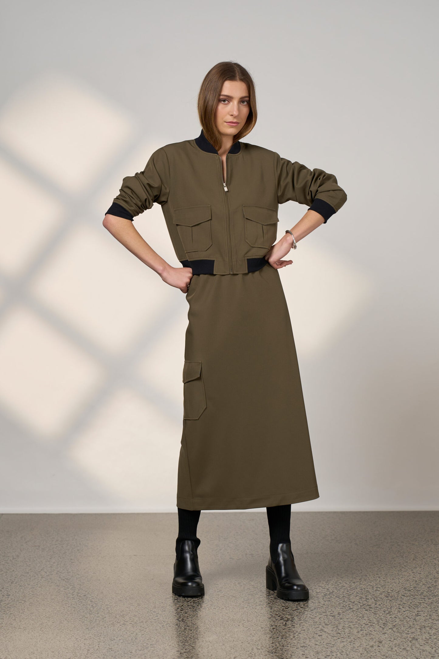 Madly Sweetly - Cavalry Skirt // Khaki