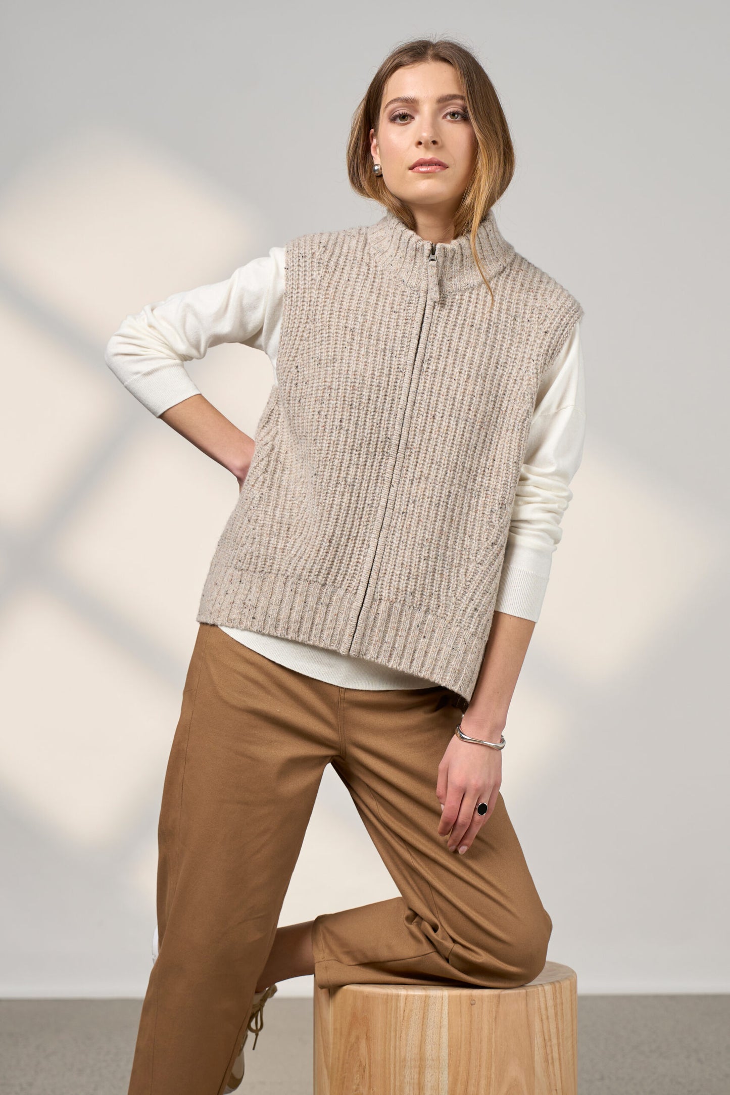 Madly Sweetly - Campfire Vest // Pumice Fleck