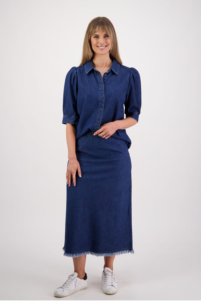Briarwood - Spencer Denim Skirt // Blue