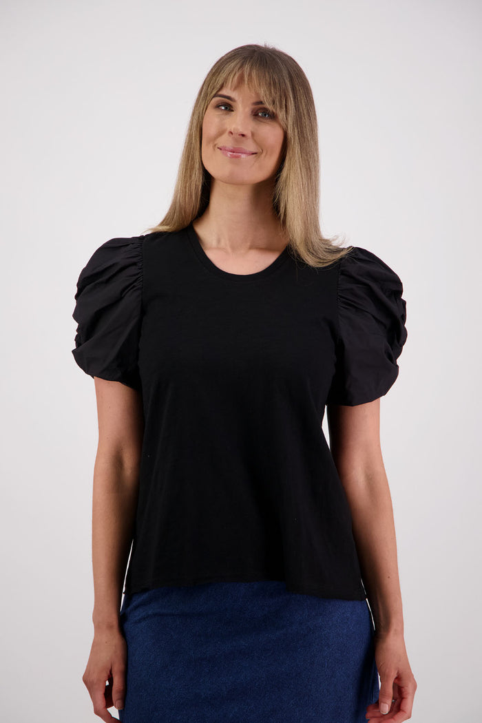 Briarwood - Suzie Cotton T-Shirt // Black // White