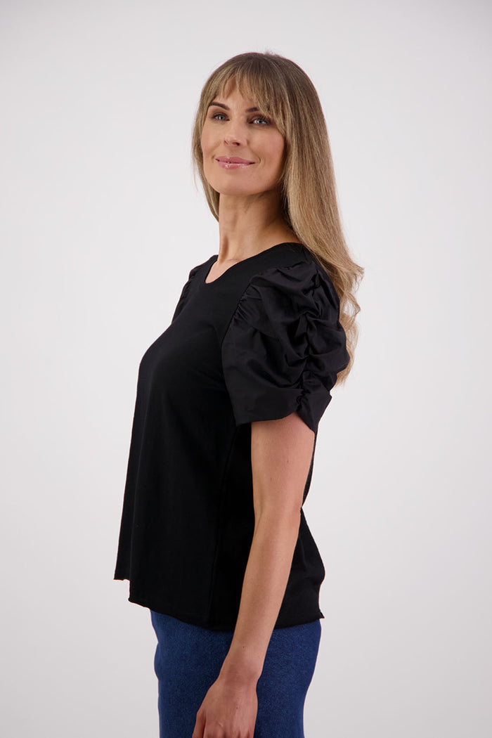 Briarwood - Suzie Cotton T-Shirt // Black // White