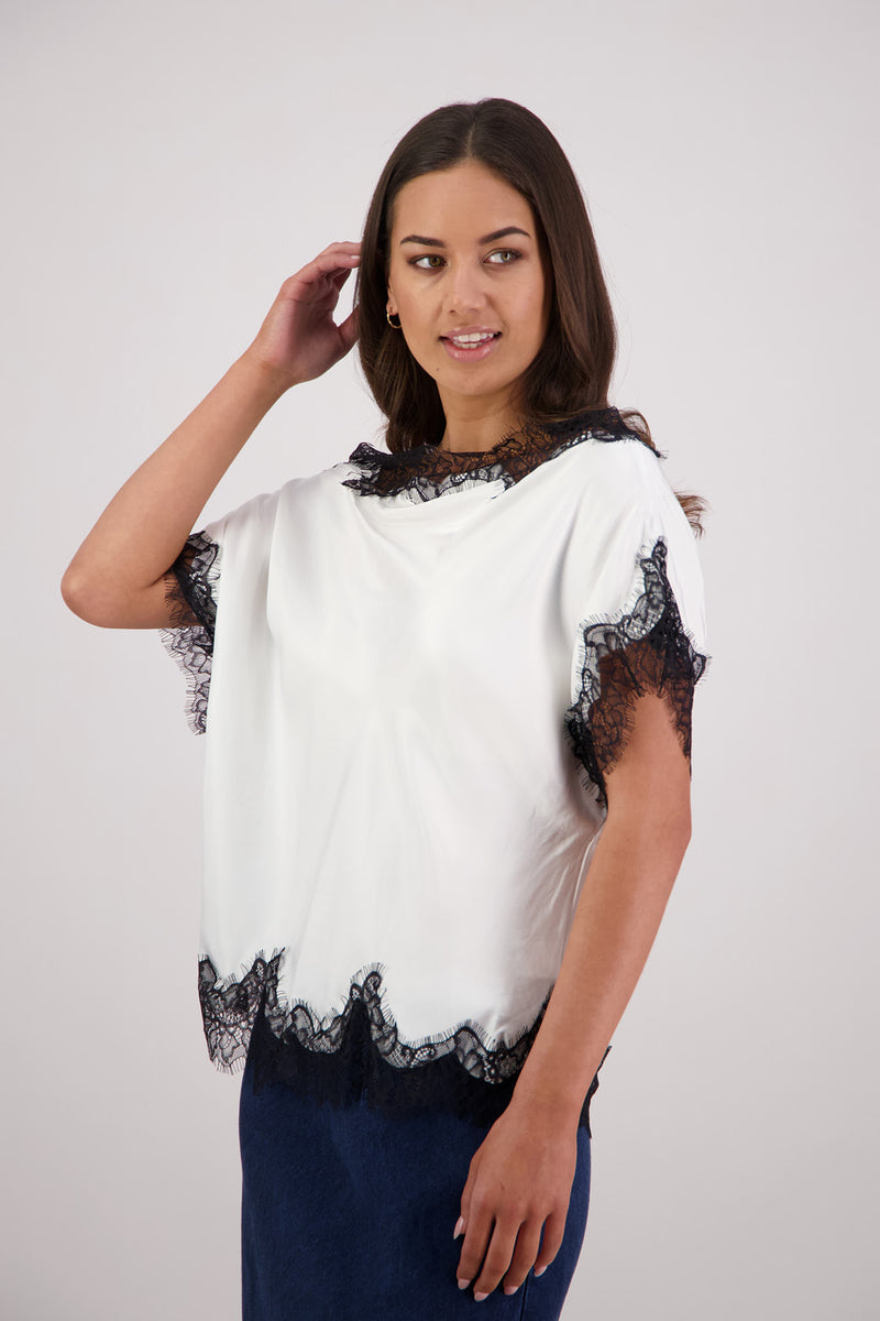 Briarwood - Tabby Top // Black+Black // Ivory+Black