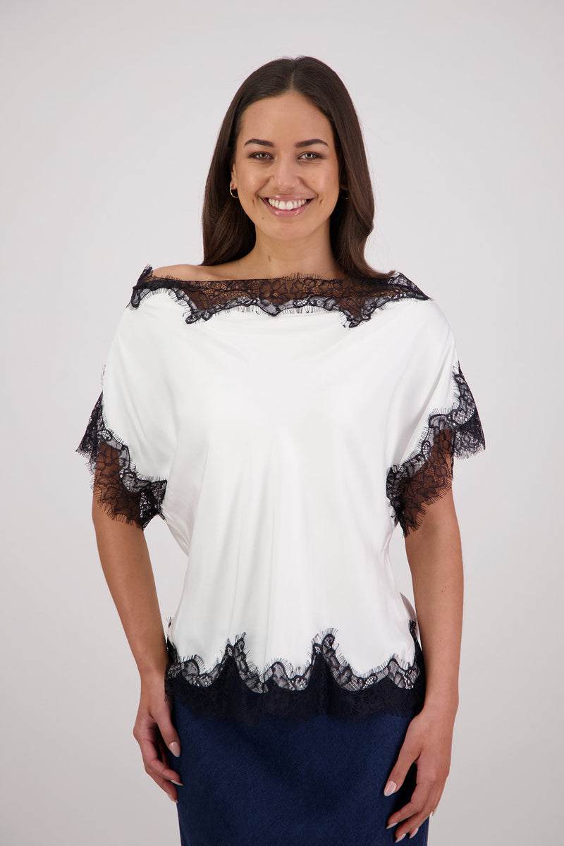 Briarwood - Tabby Top // Black+Black // Ivory+Black