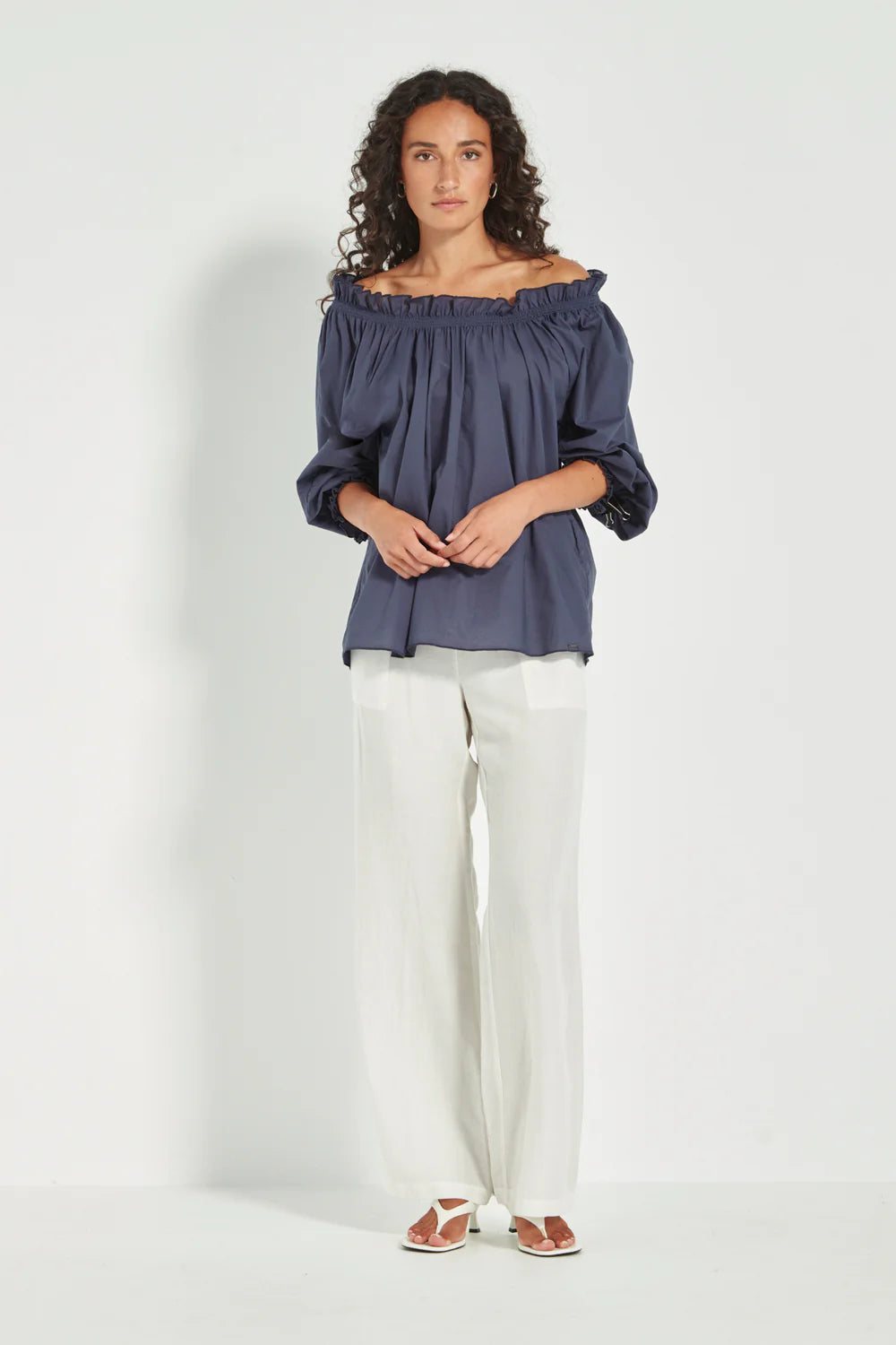 Verge - Tamara Top // Denim // Green