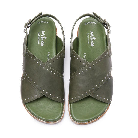 Minx - Thrive // Khaki/Silver Studs