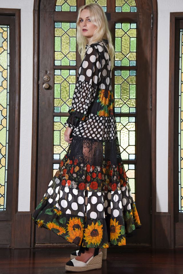 Curate - The Tier And Now Dress // Mixed Floral Spots