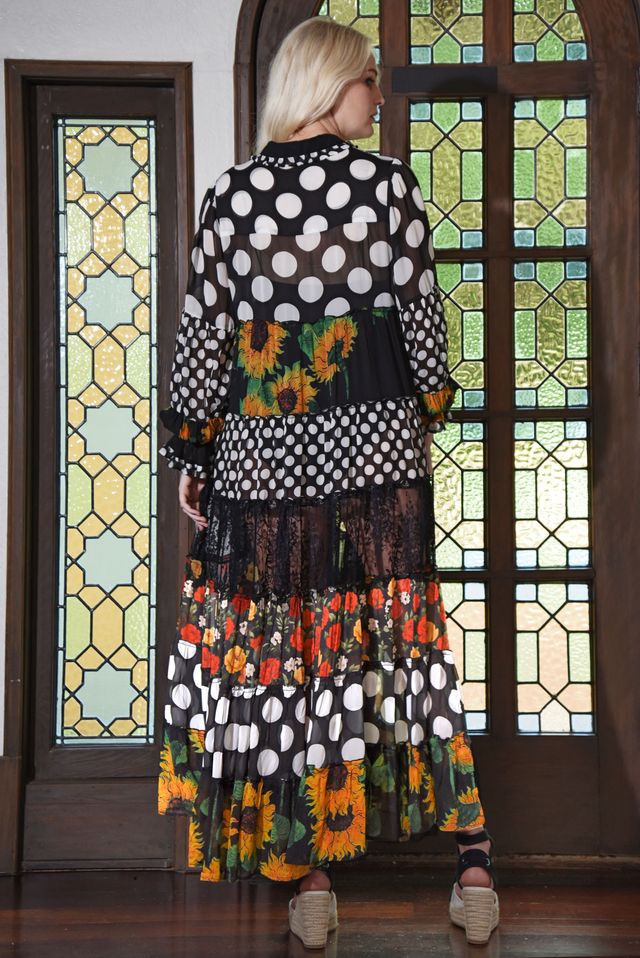 Curate - The Tier And Now Dress // Mixed Floral Spots
