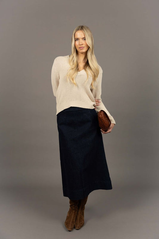 Humidity - Edit Denim Skirt // Dark Blue