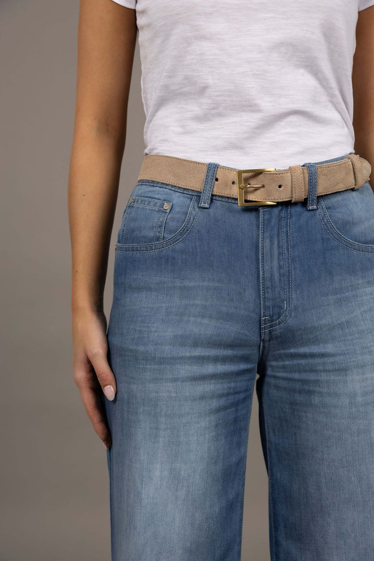 Humidity - Classic Suede Belt // Black // Stone