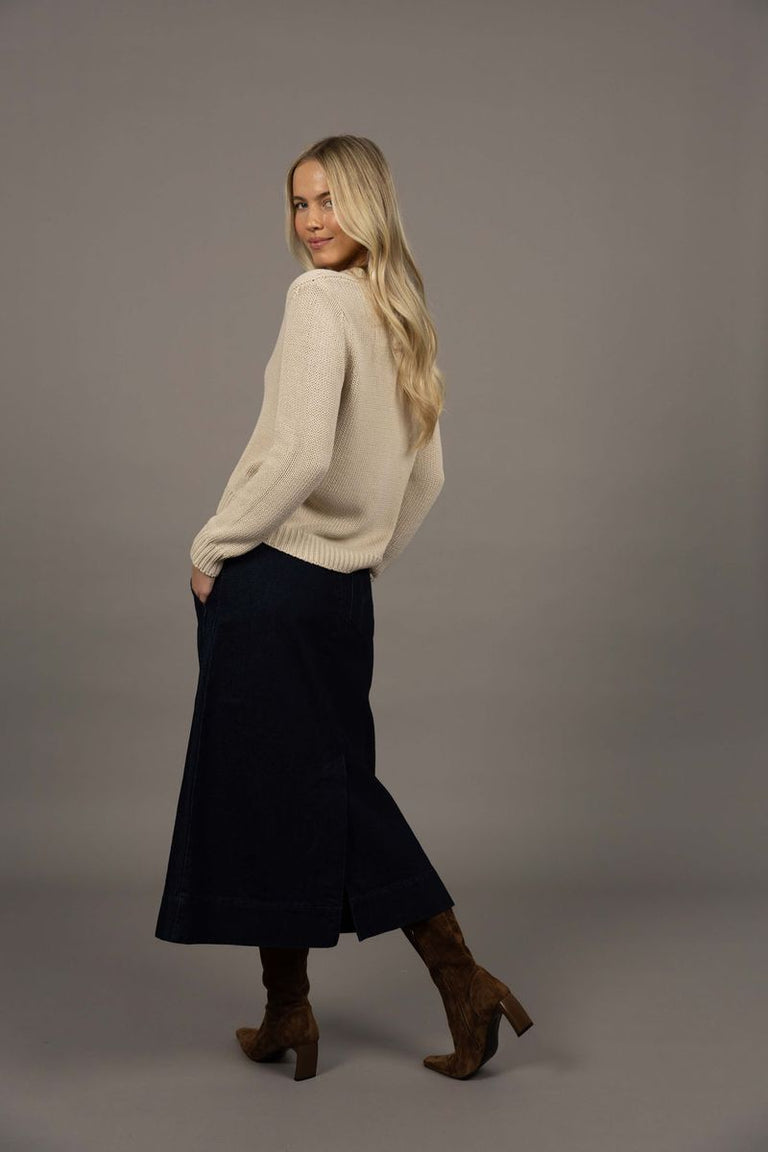 Humidity - Edit Denim Skirt // Dark Blue