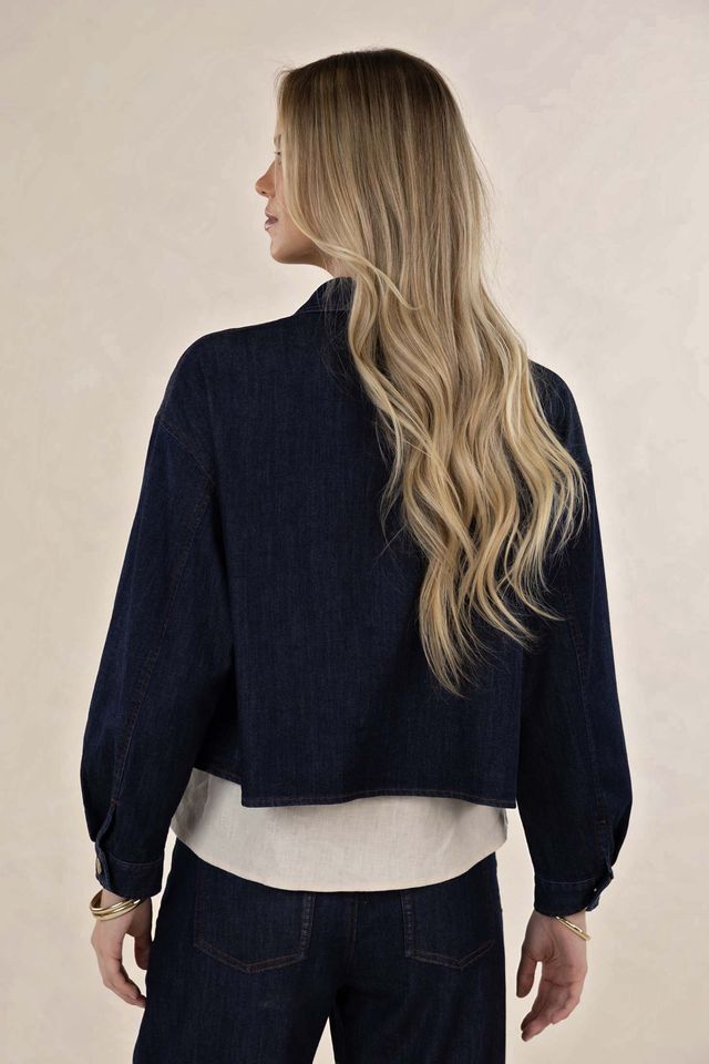 Humidity - Ivy Denim Jacket // Dark Blue // Ivory