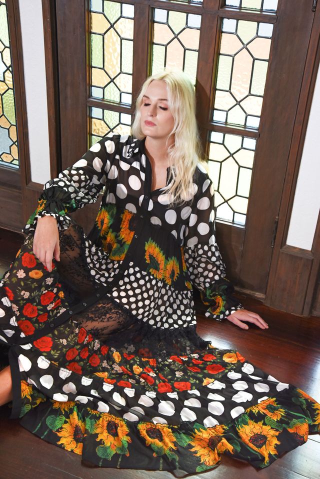 Curate - The Tier And Now Dress // Mixed Floral Spots